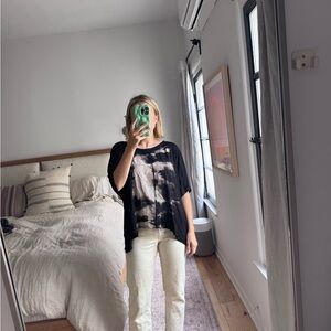 Helmut Lang Black Oversized Graphic T-Shirt